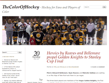 Tablet Screenshot of colorofhockey.com